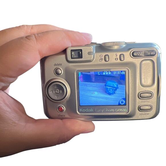Kodak EasyShare CX7530 5.0MP Digital Camera Silver w/ Case — Tested & Works - Picture 5 of 10